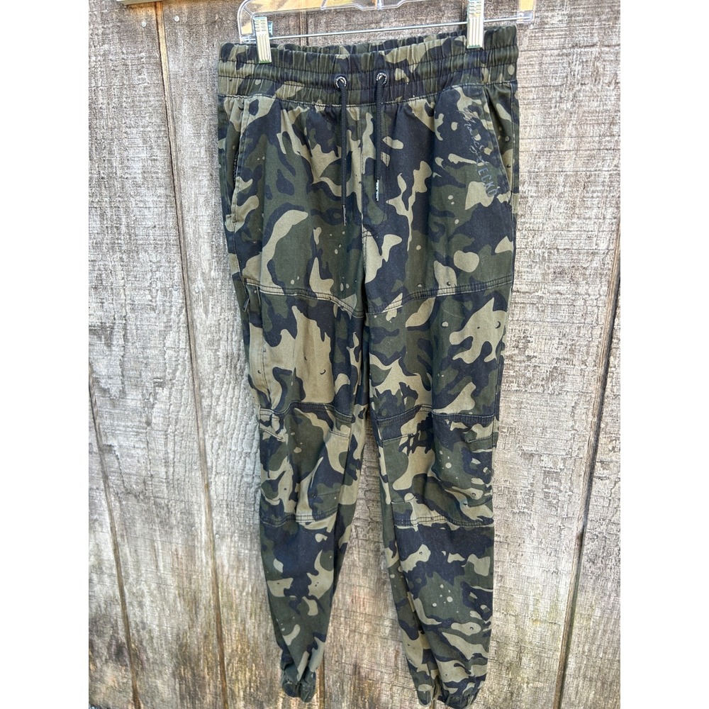 Marc Ecko Cut & Sew Mens Green Camo Jogger Pants Size S MK8P0063 Streetwear